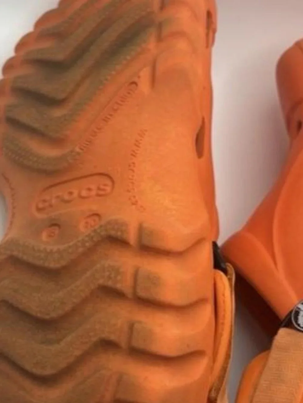 Crocs Men's Orange and Brown Clogs